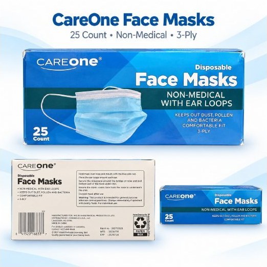 Disposable Face Masks – Non-Medical (25ct)